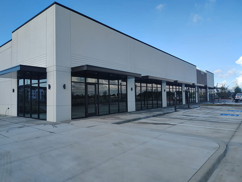 commercial buildings store front glass installed