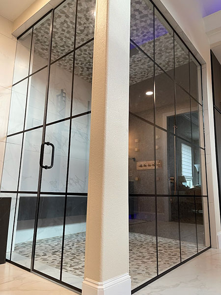 custom shower glass enclosure in Houston, TX