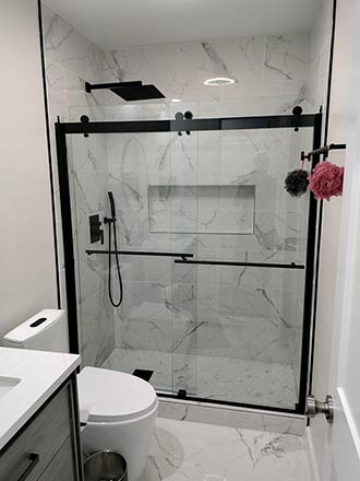 Frameless, semi-framed, fully framed shower doors